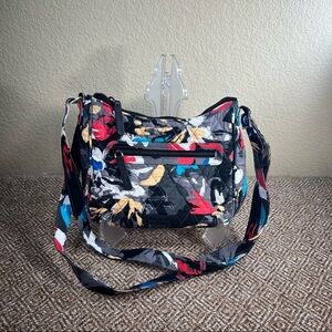 Vera Bradley Mini Crossbody Colorful Splash Color Paint Boho Casual Beach EUC